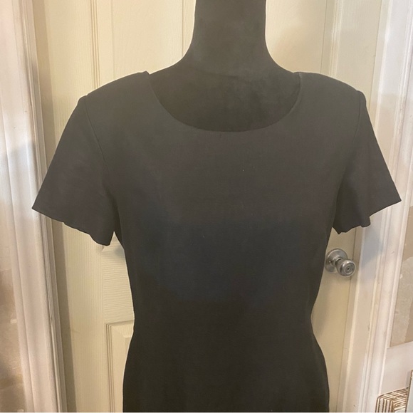 Adolfo Studio Dress Woman’s 8 Linen Mini Pencil Dress Short Sleeve Crew Neck - Picture 2 of 10